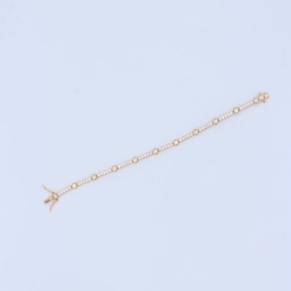 Elegant Rose Gold Bracelet with Sparkling Stones, XPBL0631 - Picture 2 of 10